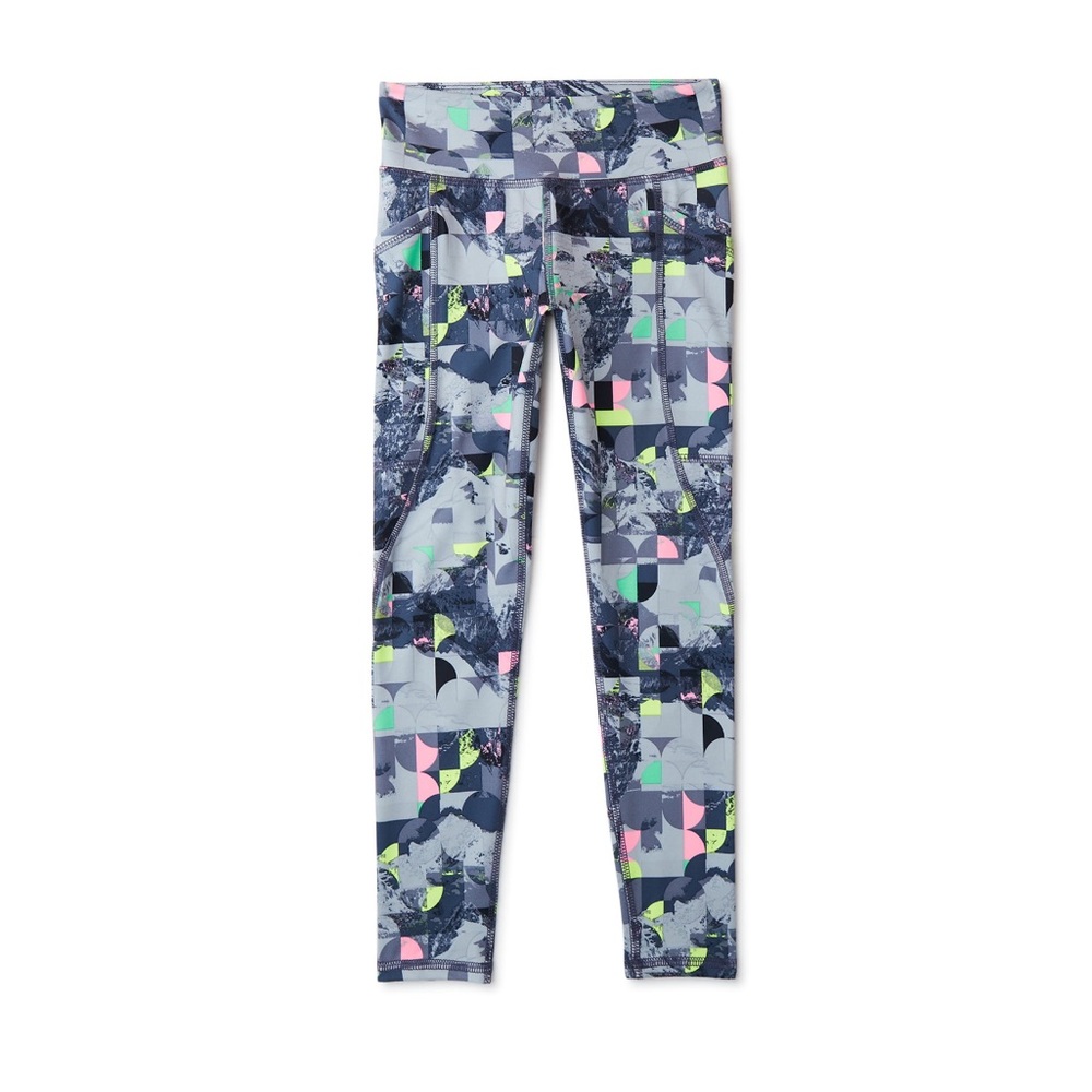 Girls Leggings Color is Mountain Geo print Size L (10-12)